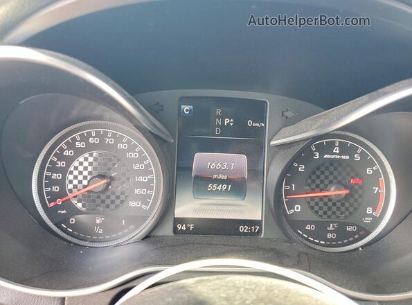 WDDWJ6EB3HF440930 2017 MERCEDES-BENZ C Gray Vista del cuadro de instrumentos