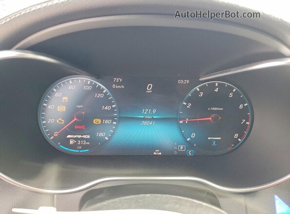 WDDWJ6EB3KF836220 2019 MERCEDES-BENZ C Blue Widok zestawu wskaźników