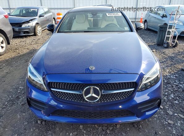 WDDWJ8EB3KF830199 2019 MERCEDES-BENZ C Blue Front view