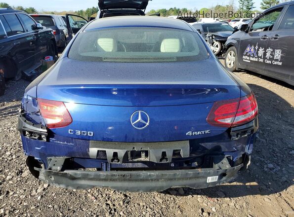 WDDWJ8EB3KF830199 2019 MERCEDES-BENZ C Blue Rear view