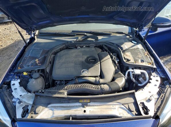 WDDWJ8EB3KF830199 2019 MERCEDES-BENZ C Blue Rear interior view