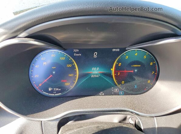 WDDWJ8EB3KF830199 2019 MERCEDES-BENZ C Blue Instrument cluster view