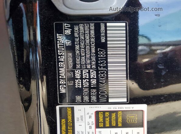 WDDWK4KB3JF631887 2018 MERCEDES-BENZ C Черный Вид подкапотного пространства