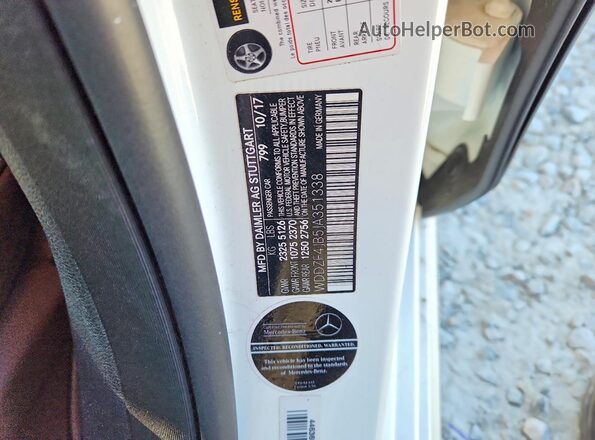 WDDZF4JB5JA351338 2018 MERCEDES-BENZ E Белый Вид подкапотного пространства
