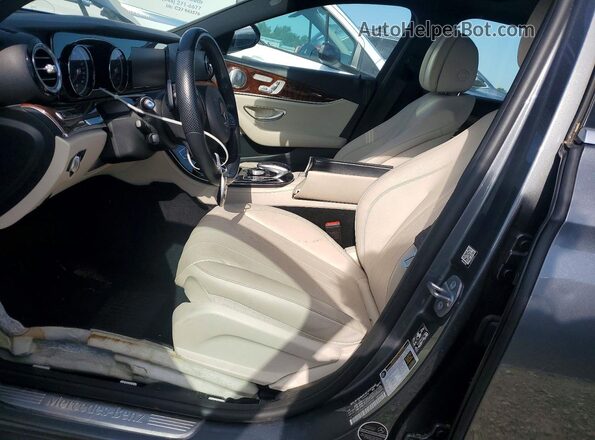 WDDZF4KB0HA209858 2017 MERCEDES-BENZ E Серый Вид салона спереди