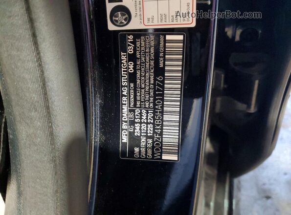 WDDZF4KB5HA011776 2017 MERCEDES-BENZ E Черный Вид подкапотного пространства
