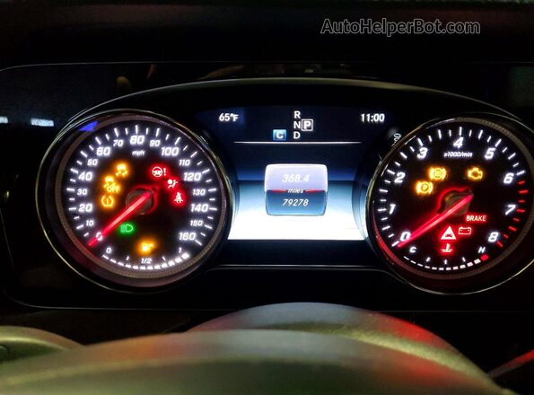 WDDZF4KB5HA011776 2017 MERCEDES-BENZ E Черный Вид щитка приборов