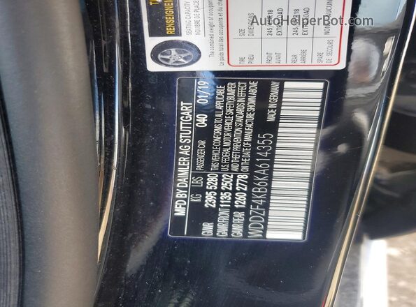 WDDZF4KB6KA614355 2019 MERCEDES-BENZ E Black Widok komory silnika
