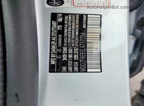 WDDZF8EB3LA717754 2020 MERCEDES-BENZ E Серебряный Вид подкапотного пространства