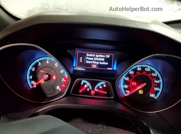 WF0DP3TH4H4118442 2017 FORD FOCUS Blue Widok zestawu wskaźników