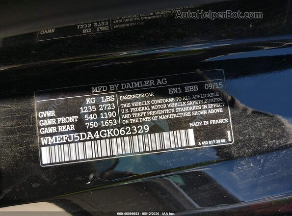 WMEFJ5DA4GK062329 2016 SMART FORTWO Brown Engine compartment view