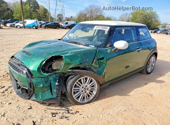 WMW53DH09N2P70764 2022 MINI COOPER Зеленый Передняя левая четверть