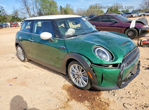 WMW53DH09N2P70764 2022 MINI COOPER Зеленый Передняя правая четверть