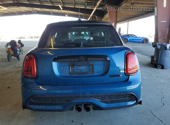 WMW53DK02N2P87124 2022 MINI COOPER Blue Вид ззаду