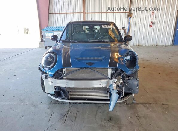 WMW53DK02N2P87124 2022 MINI COOPER Blue Вид спереду