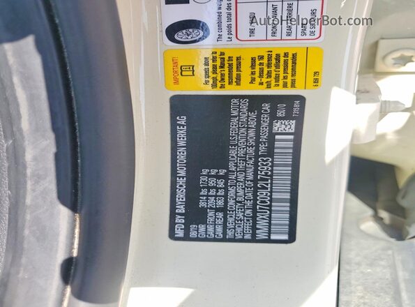 WMWXU7C09L2L75933 2020 MINI COOPER Beige Widok komory silnika