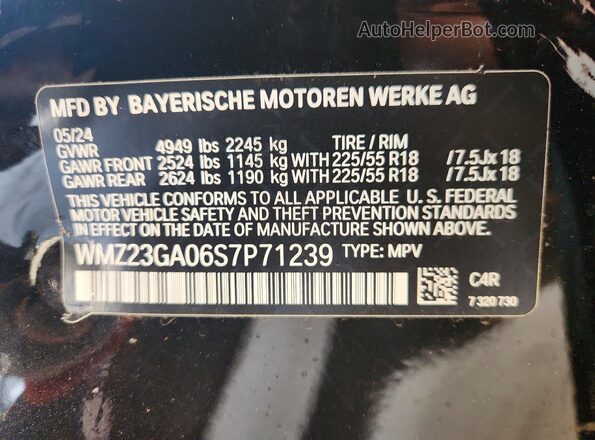 WMZ23GA06S7P71239 2025 MINI COUNTRYMAN Black Սալոնի 360 աստիճան տեսք