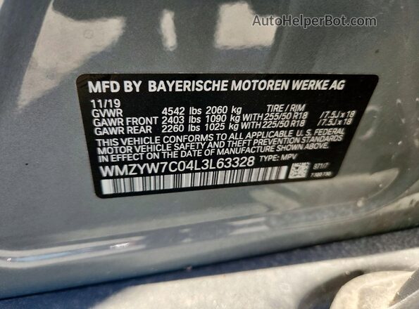 WMZYW7C04L3L63328 2020 MINI COOPER Серый Вид подкапотного пространства