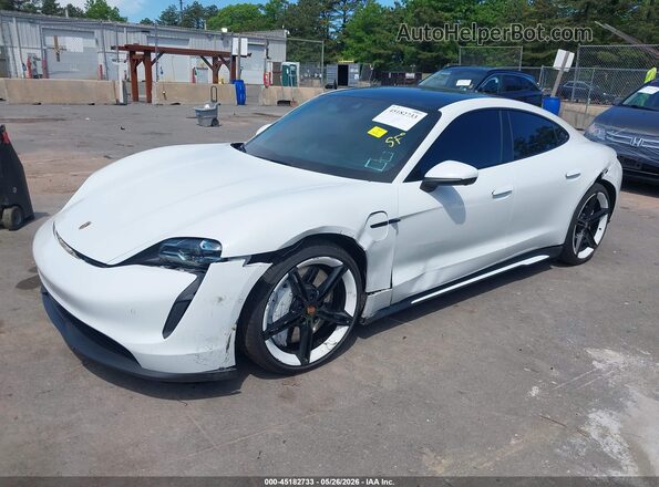 WP0AB2Y13LSA51141 2020 PORSCHE TAYCAN White Առջևի ձախ երեք քառորդ տեսարան