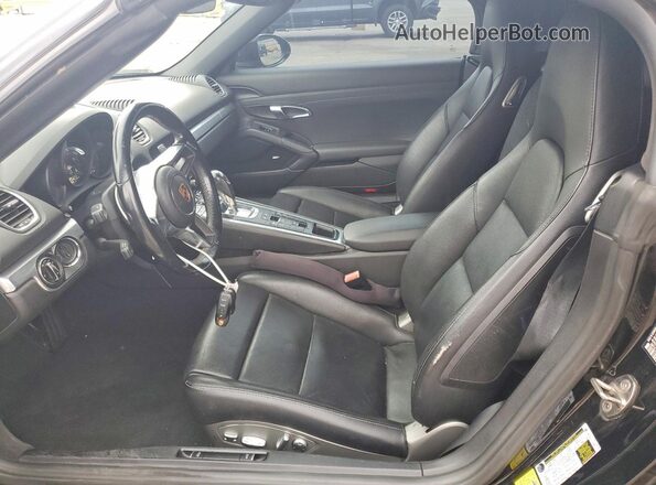 WP0CA2A85HS220583 2017 PORSCHE BOXSTER Black Widok wnętrza z przodu