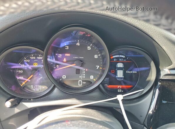 WP1AA2A50LLB05856 2020 PORSCHE MACAN Blue Widok zestawu wskaźników