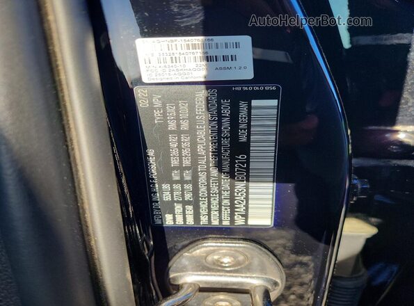 WP1AA2A53NLB07216 2022 PORSCHE MACAN Black Widok wnętrza 360 stopni