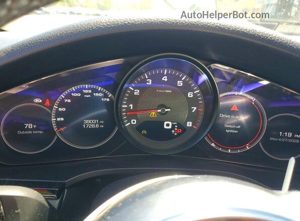 WP1AA2AY1KDA18163 2019 PORSCHE CAYENNE Черный Вид щитка приборов
