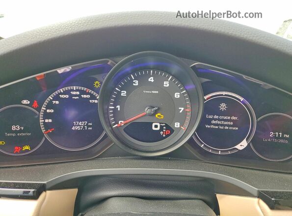 WP1AA2AY4PDA10498 2023 PORSCHE CAYENNE White Widok zestawu wskaźników