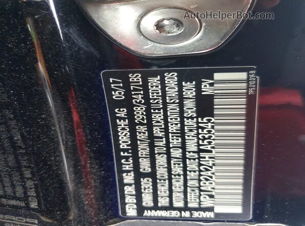 WP1AB2A24HLA53545 2017 PORSCHE CAYENNE Black Սալոնի 360 աստիճան տեսք