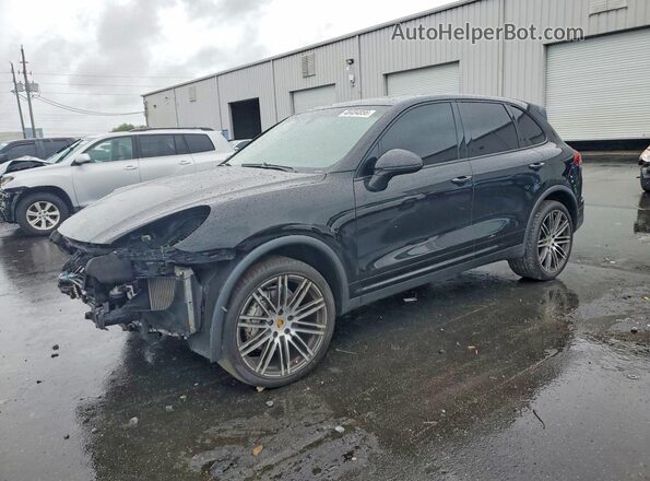 WP1AB2A24HLA53545 2017 PORSCHE CAYENNE Black Առջևի ձախ երեք քառորդ տեսարան