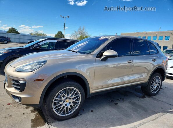 WP1AB2A29GLA92775 2016 PORSCHE CAYENNE Желто-коричневый Передняя левая четверть