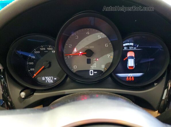 WP1AB2A54LLB36248 2020 PORSCHE MACAN Gray Widok zestawu wskaźników