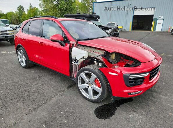 WP1AC2A22GLA88340 2016 PORSCHE CAYENNE Красный Передняя правая четверть