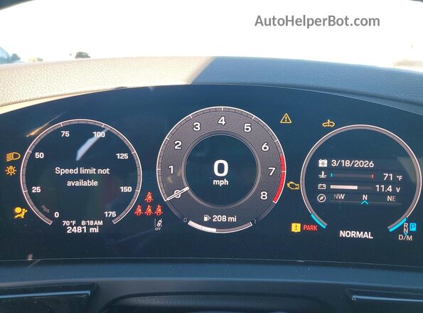 WP1BA2AYXSDA33247 2025 PORSCHE CAYENNE Черный Вид щитка приборов