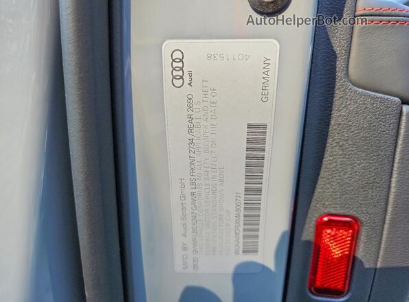 WUAAWCF5XMA900771 2021 AUDI RS5 Gray Вид підкапотного простору