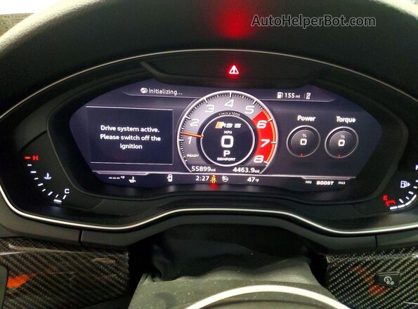 WUAPWAF50JA904810 2018 AUDI RS5 Белый Вид щитка приборов