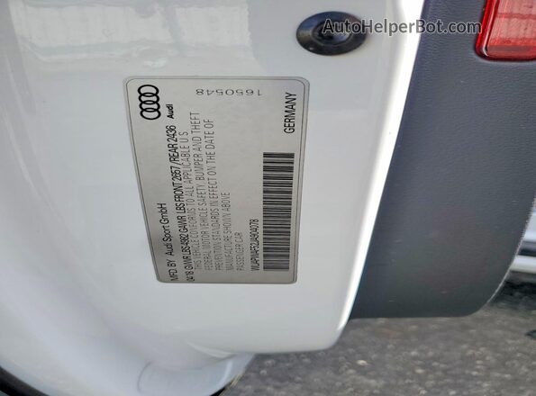 WUAPWAF52JA904078 2018 AUDI RS5 White Widok komory silnika