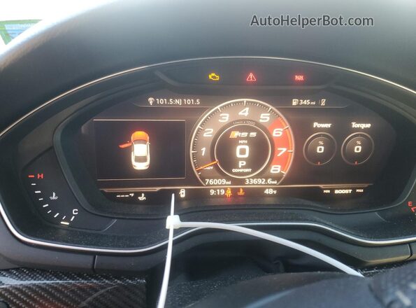 WUAPWAF54JA903790 2018 AUDI RS5 Серый Вид щитка приборов