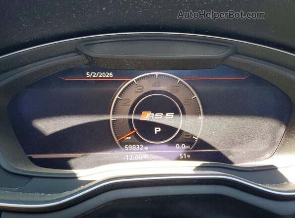 WUARWAF5XJA902264 2018 AUDI RS5 Серый Вид щитка приборов