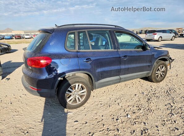 WVGAV7AX5GW555944 2016 VOLKSWAGEN TIGUAN Синий Задняя правая четверть