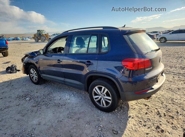 WVGAV7AX5GW555944 2016 VOLKSWAGEN TIGUAN Синий Задняя левая четверть