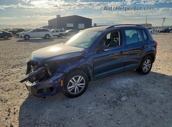 WVGAV7AX5GW555944 2016 VOLKSWAGEN TIGUAN Синий Передняя левая четверть