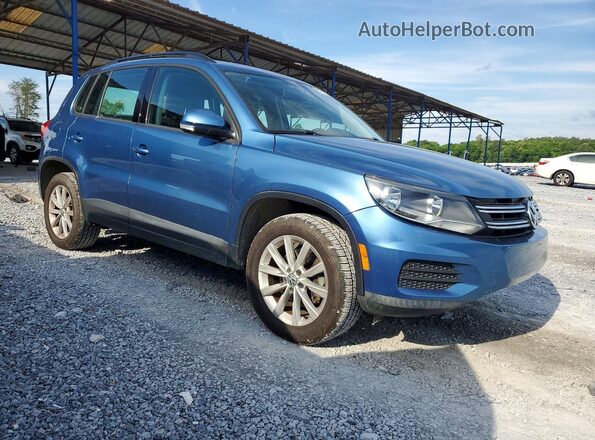 WVGAV7AX8HK053468 2017 VOLKSWAGEN TIGUAN Blue Передня права чверть