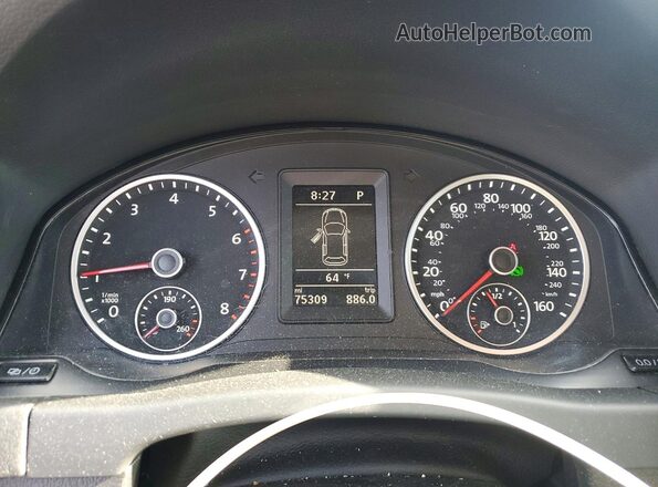WVGAV7AX8HK053468 2017 VOLKSWAGEN TIGUAN Blue Вид щитка приладів