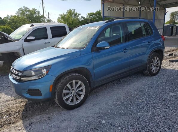 WVGAV7AX8HK053468 2017 VOLKSWAGEN TIGUAN Blue Передня ліва чверть