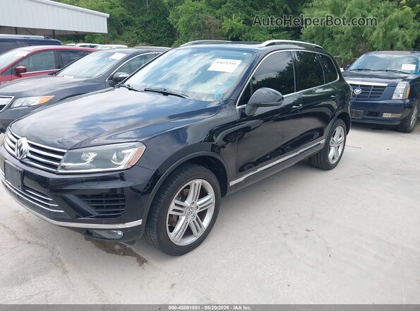 WVGEF9BP3GD000592 2016 VOLKSWAGEN TOUAREG Black Przód lewy