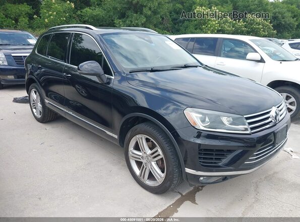 WVGEF9BP3GD000592 2016 VOLKSWAGEN TOUAREG Black Przód prawy