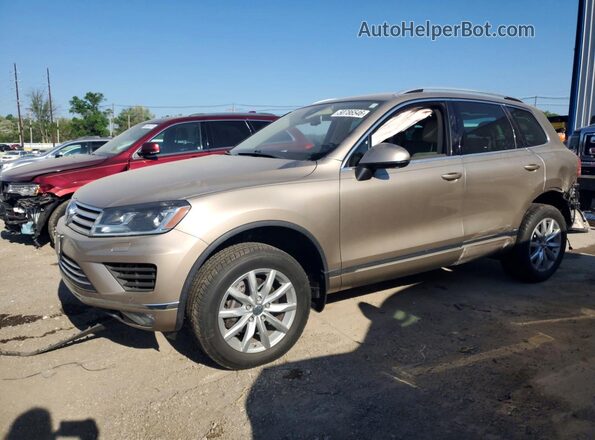 WVGEF9BP7GD009988 2016 VOLKSWAGEN TOUAREG Золотой Передняя левая четверть