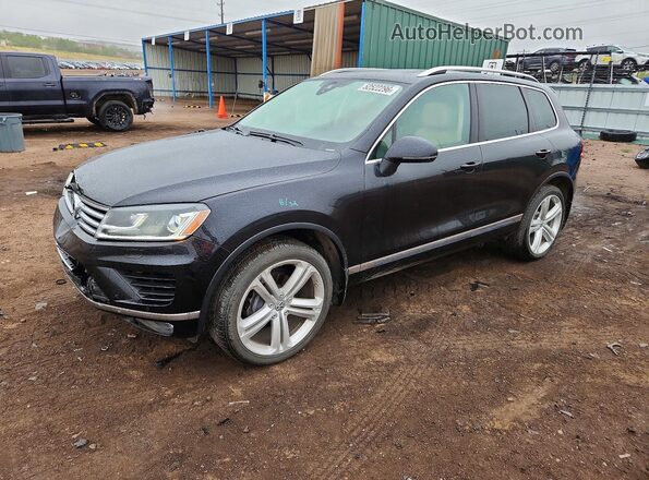 WVGGF7BP5HD004982 2017 VOLKSWAGEN TOUAREG Черный Передняя левая четверть