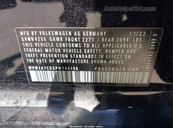 WVW2A7CDXPW149598 2023 VOLKSWAGEN GOLF Black Շարժիչի բաժամունքի տեսք